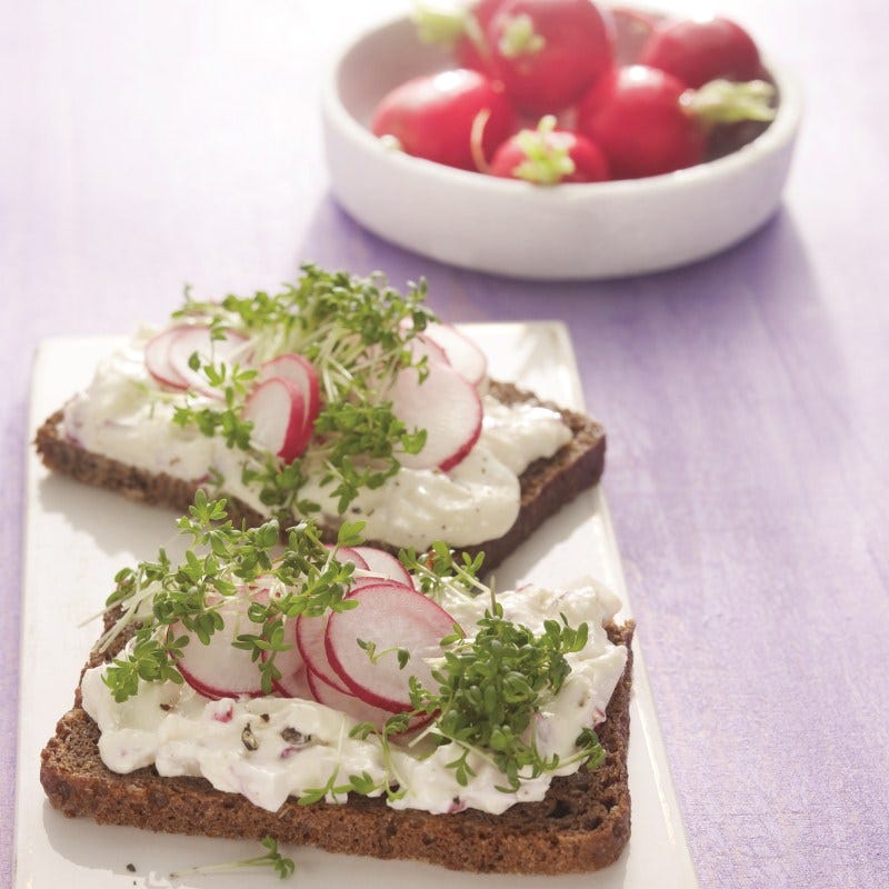 Foto van Volkoren sneetjes met smeerkaas door WW