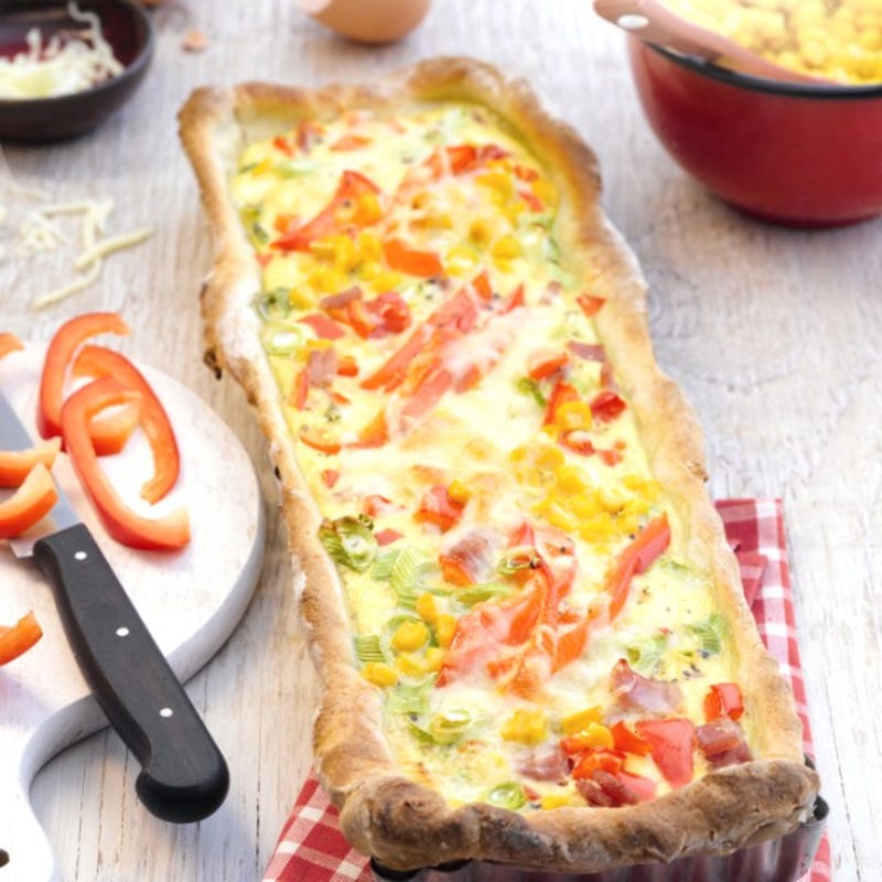 Foto van Kleurrijke aardappelquiche door WW