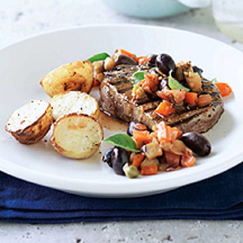 Foto van Barbecue steak met groentesalsa door WW