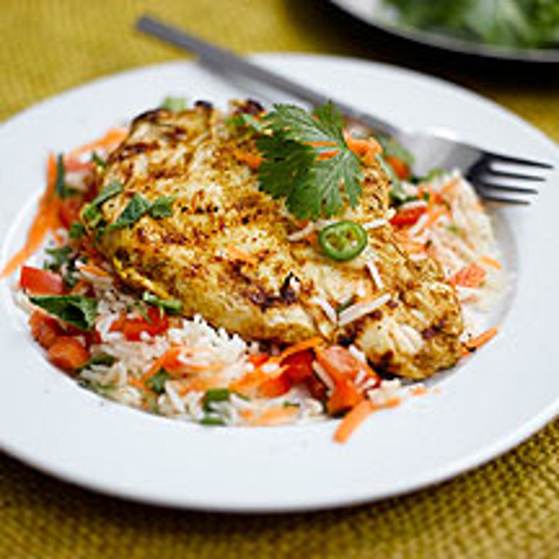 Foto van Rijst met kip in kruidige yoghurtmarinade door WW