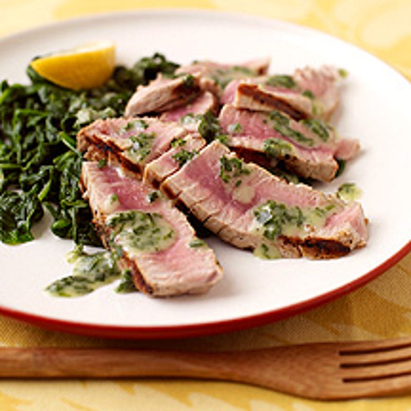 Foto van Tonijnsteak met kruidenboter door WW