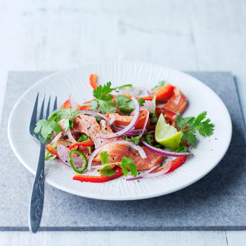 Foto van Zalmcarpaccio door WW