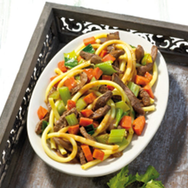 Foto van Macaroni met runderreepjes door WW