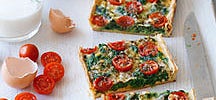 Quiche met spinazie en kaas