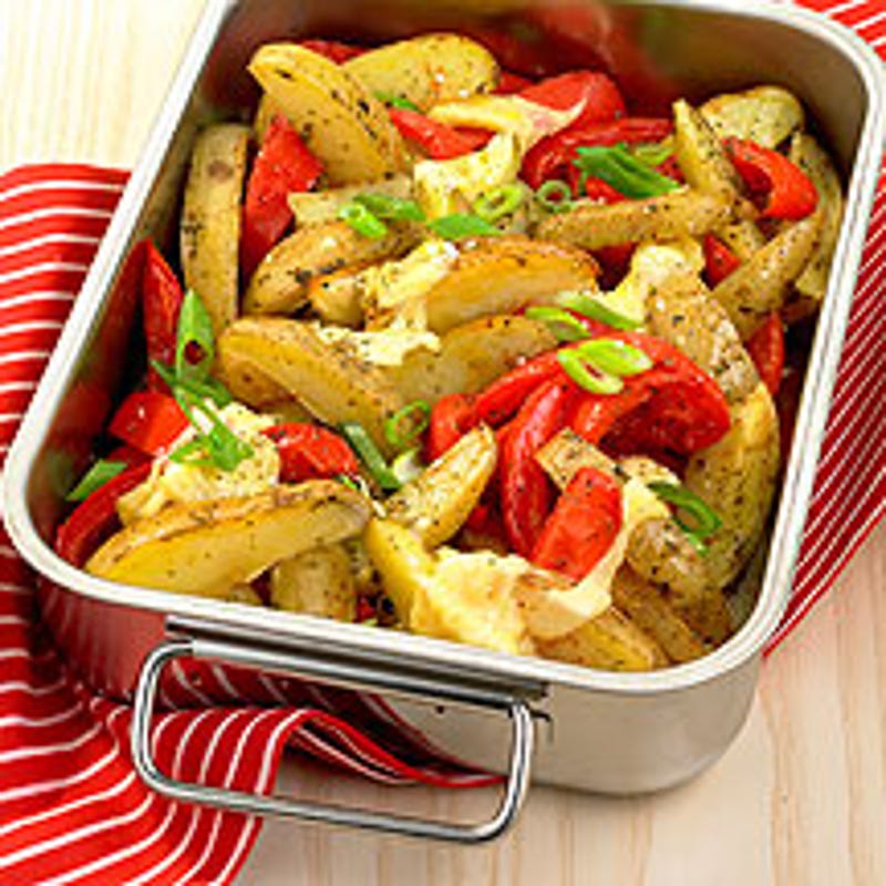 Foto van Gegratineerde aardappel- en paprikapartjes door WW