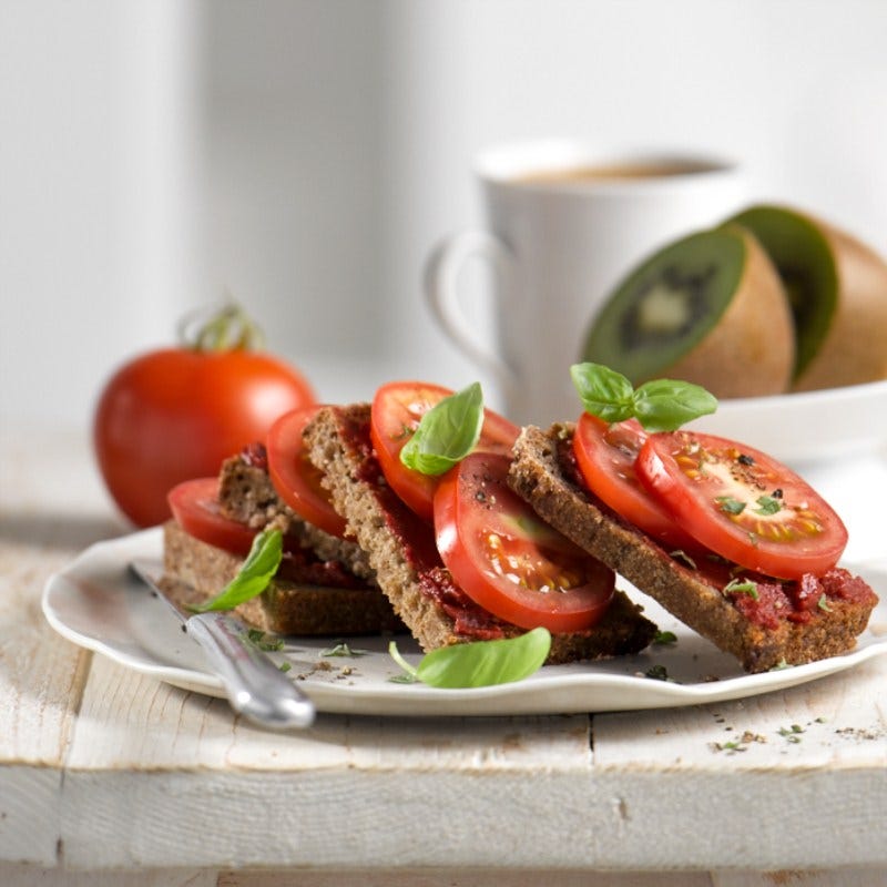 Foto van Italiaanse sandwich met tomaten door WW