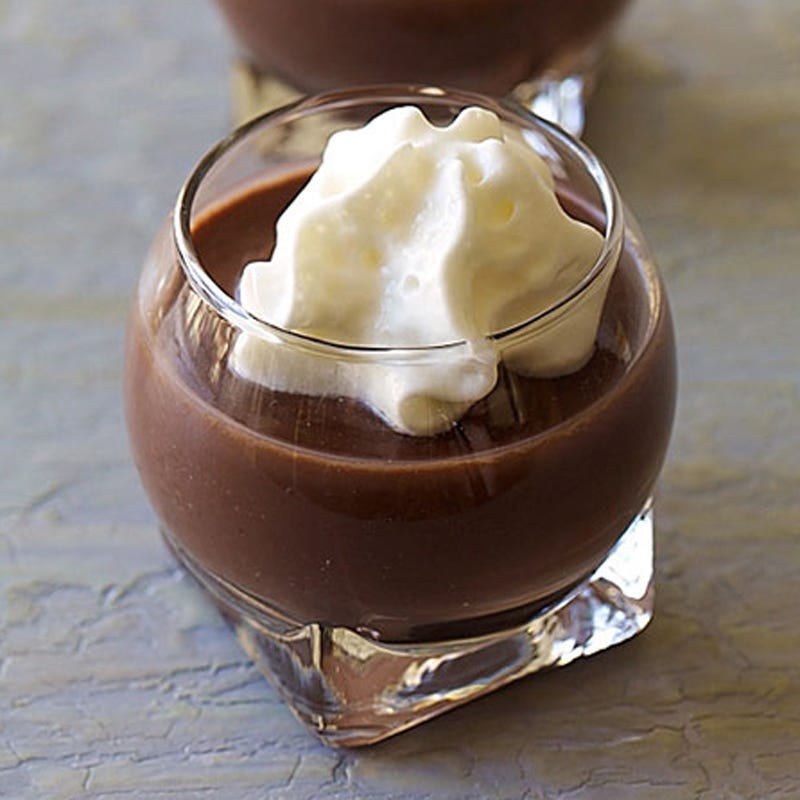 Foto van Chocoladepudding met slagroom door WW