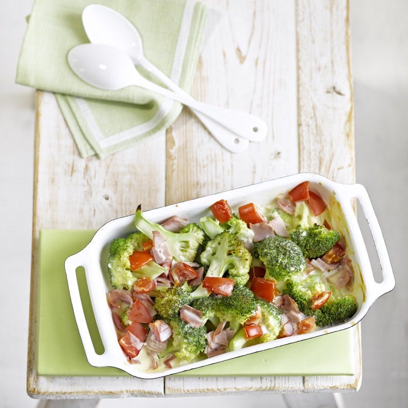 Ovenschotel met broccoli en ham