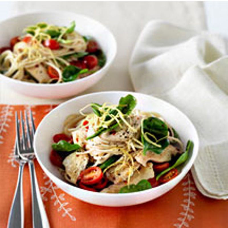 Foto van Pittige spaghetti met chili en kip door WW