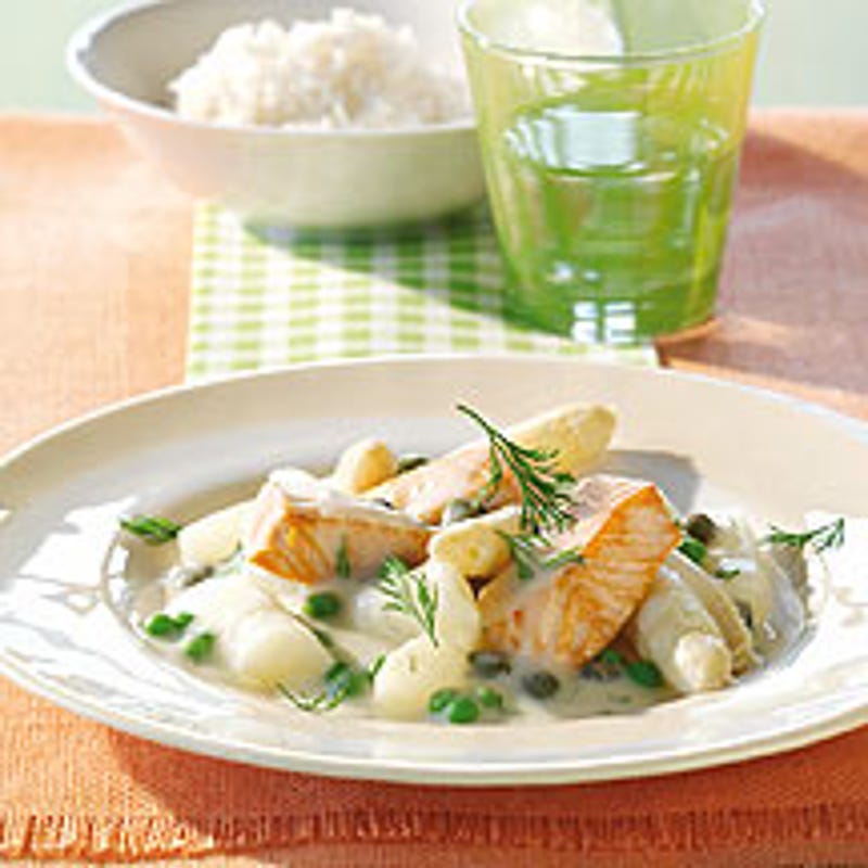 Foto van Aspergeragout met zalmforel door WW