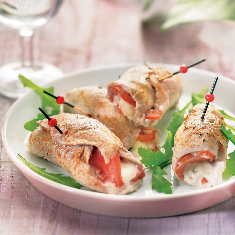 Photo de/du Roulés de veau à la tomate, fromage et herbes par WW