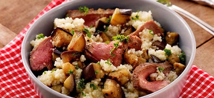 Oriëntaals pannetje met couscous en lamsvlees