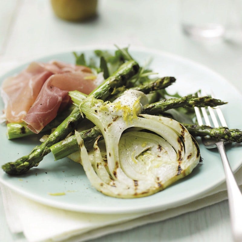 Foto van Venkel-aspergesalade met parmaham door WW