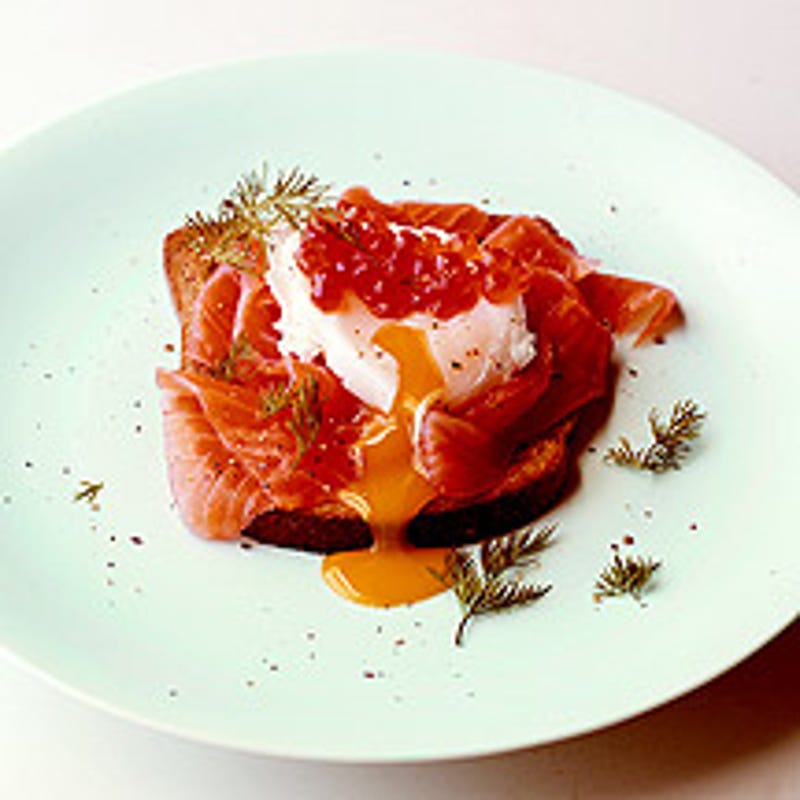 Foto van Gepocheerd ei met zalm door WW