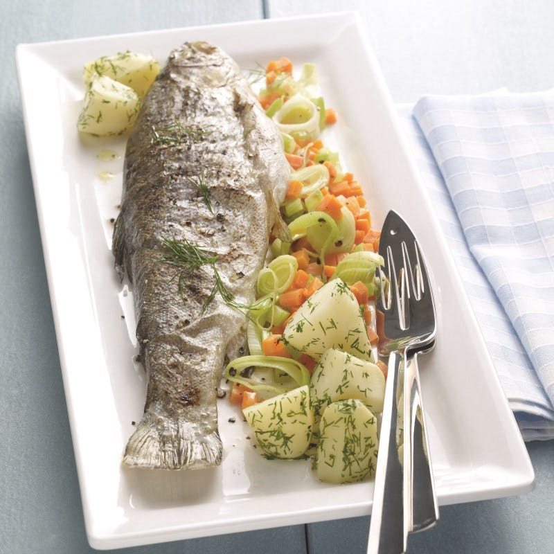 Foto van Forel met groentevulling door WW
