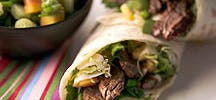 Wraps au bœuf et à la papaye