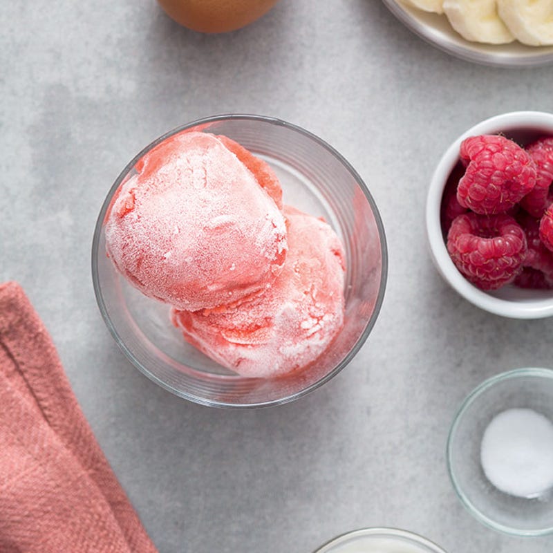 Photo de/du Glace framboise et banane par WW
