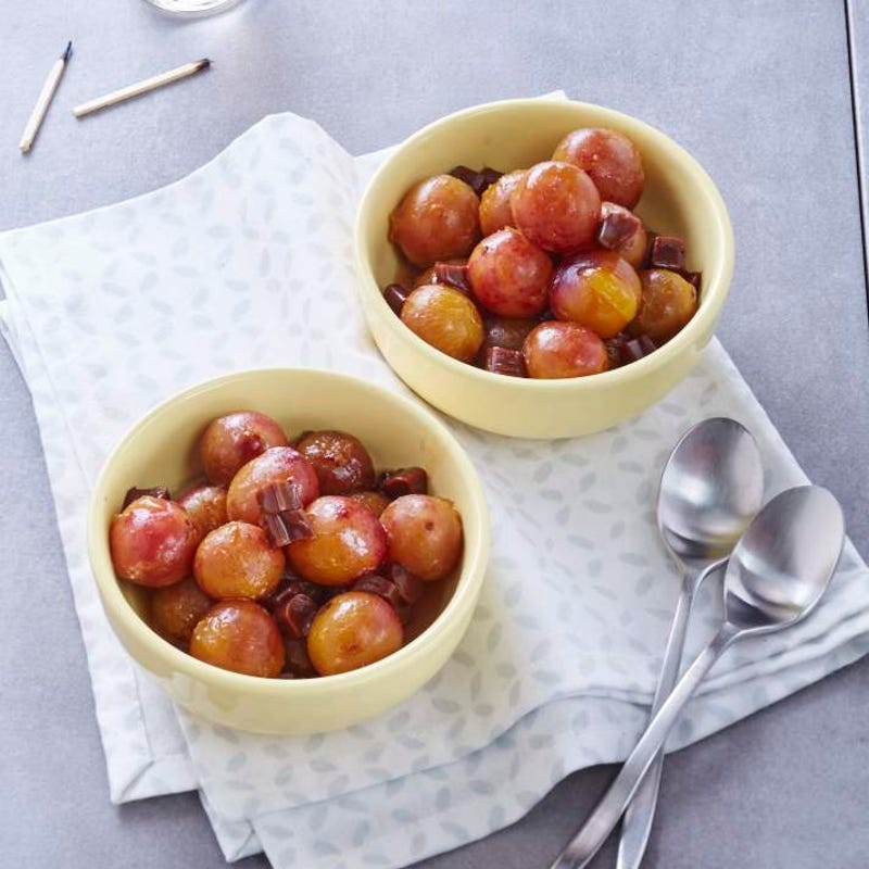 Poêlées de mirabelles flambées