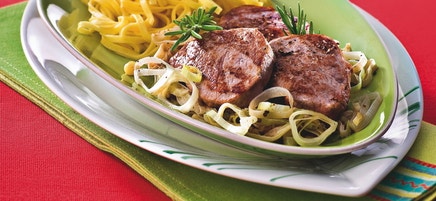 Filet de veau aux poireaux