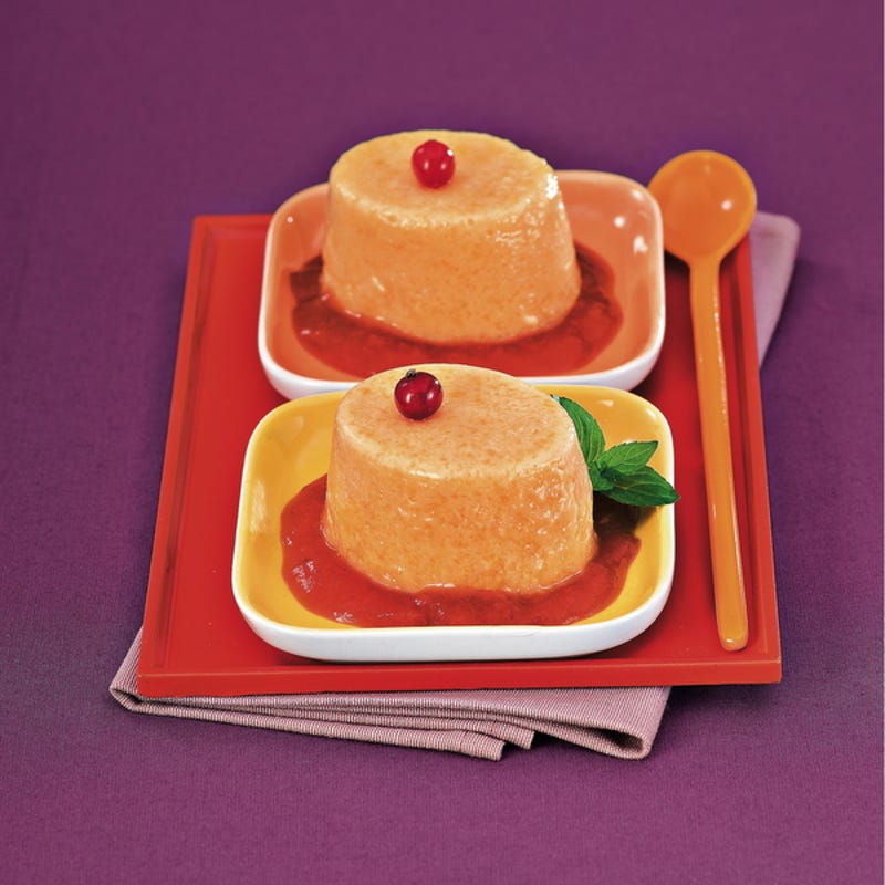 Photo de/du Bavarois de mangue au coulis d'abricot par WW