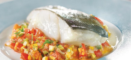 Cabillaud et caponata