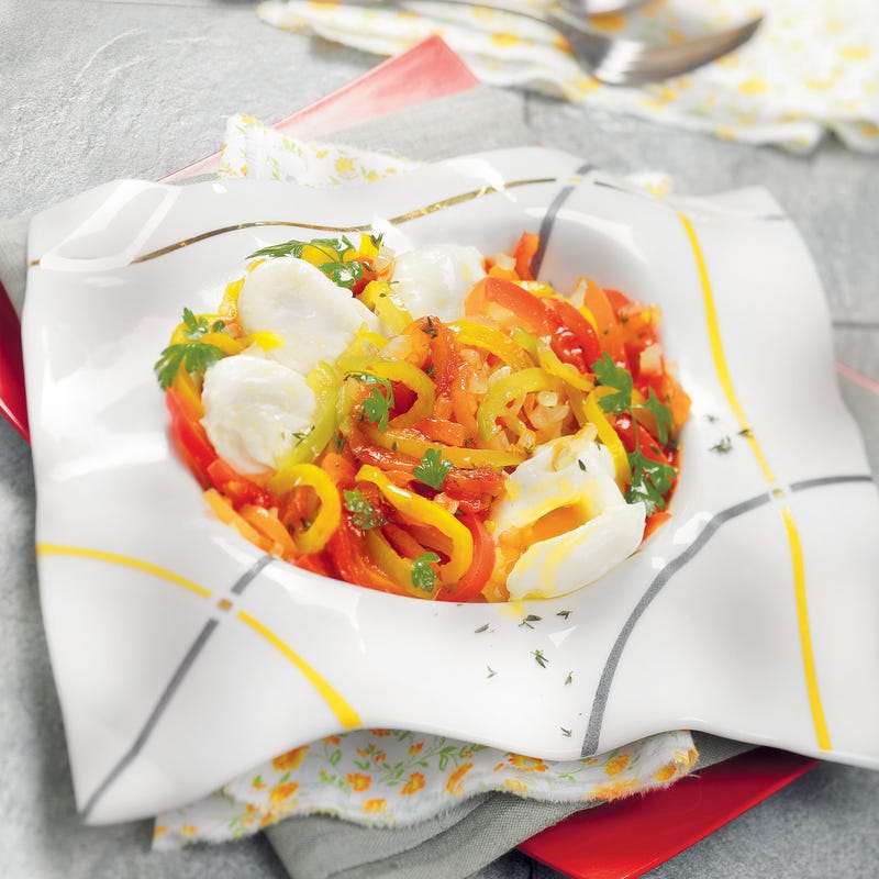 Photo de/du Œuf poché sur compotée de poivrons par WW