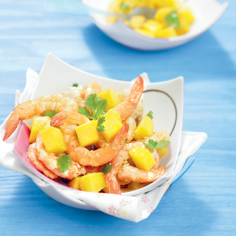 Photo de/du Crevettes roses à la mangue par WW