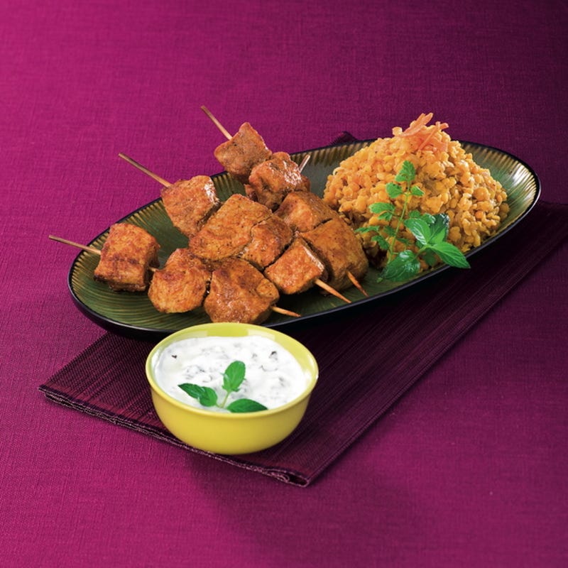 Photo de/du brochette de veau, curry de lentilles corail par WW