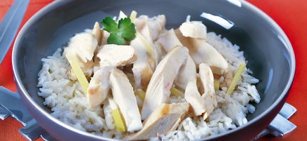 Poulet au gingembre, riz basmati