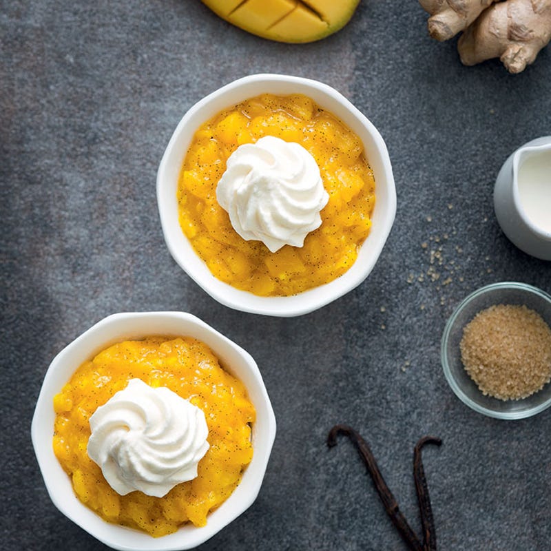 Photo de/du Nuage et compotée mangue gingembre par WW