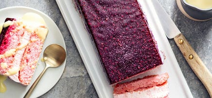 Bûche bavaroise aux framboises