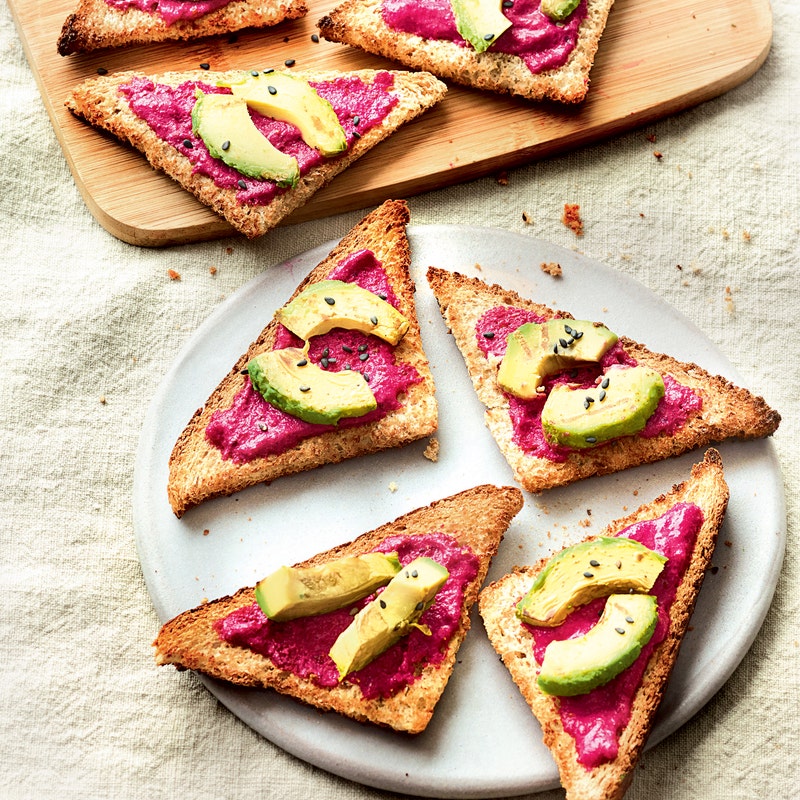 Toasts betterave - avocat