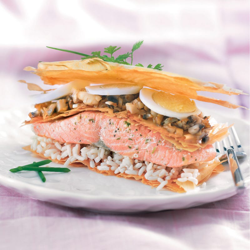 Photo de/du Saumon en feuilleté façon koulibiac par WW