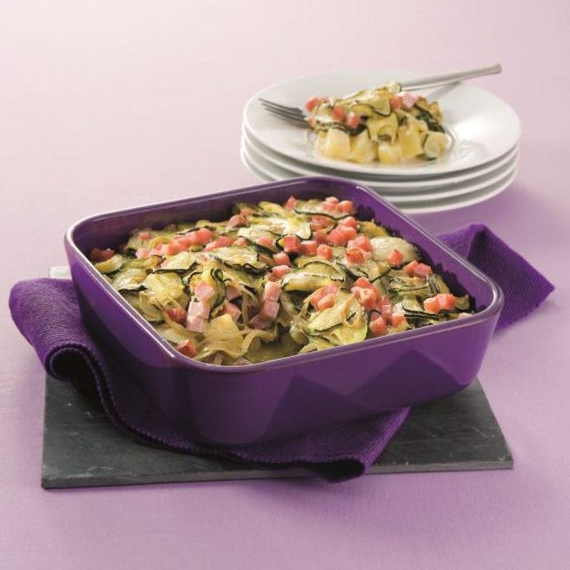 Photo de/du Gratin de pommes de terre et jambon à la cancoillotte par WW