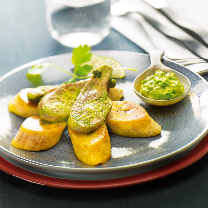 Photo de/du Curry vert de canard aux bananes plantain par WW