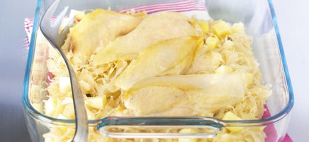 Suprêmes de volaille à la choucroute