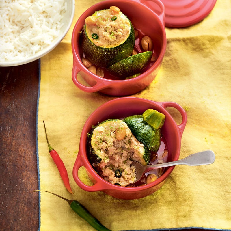 Photo de/du Cocotte de courgettes rondes farcies à la thaïe par WW
