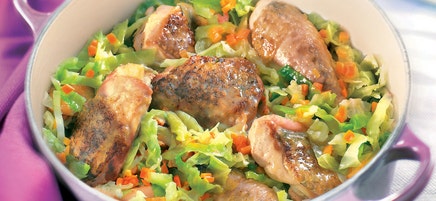 Pintade au chou