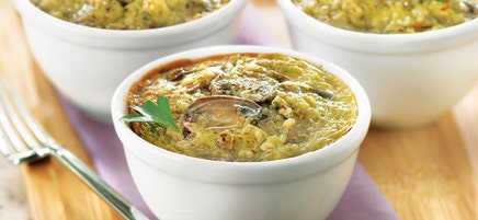Flans aux champignons et aux noix