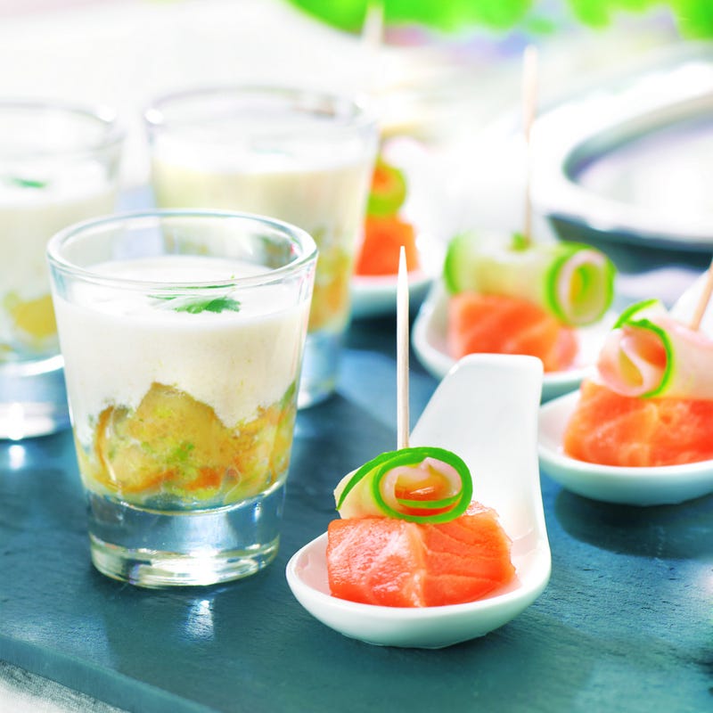 Photo de/du Sucettes de saumon au gingembre mariné et concombre par WW