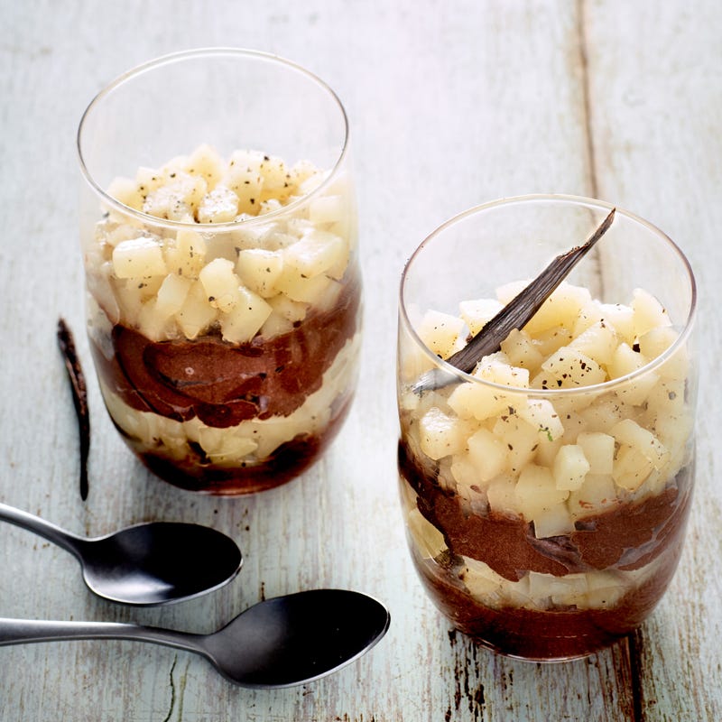 Poires épicées en verrines