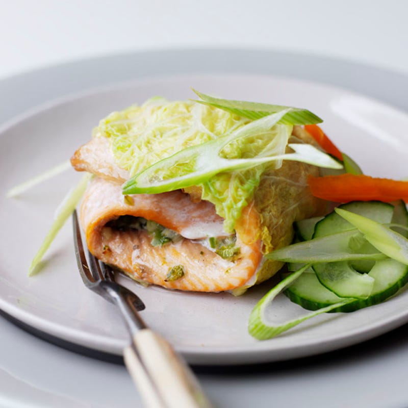 Photo de/du Filets de truite en robe de chou chinois par WW