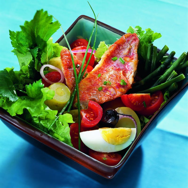 Photo de/du Niçoise aux rattes et rouget par WW