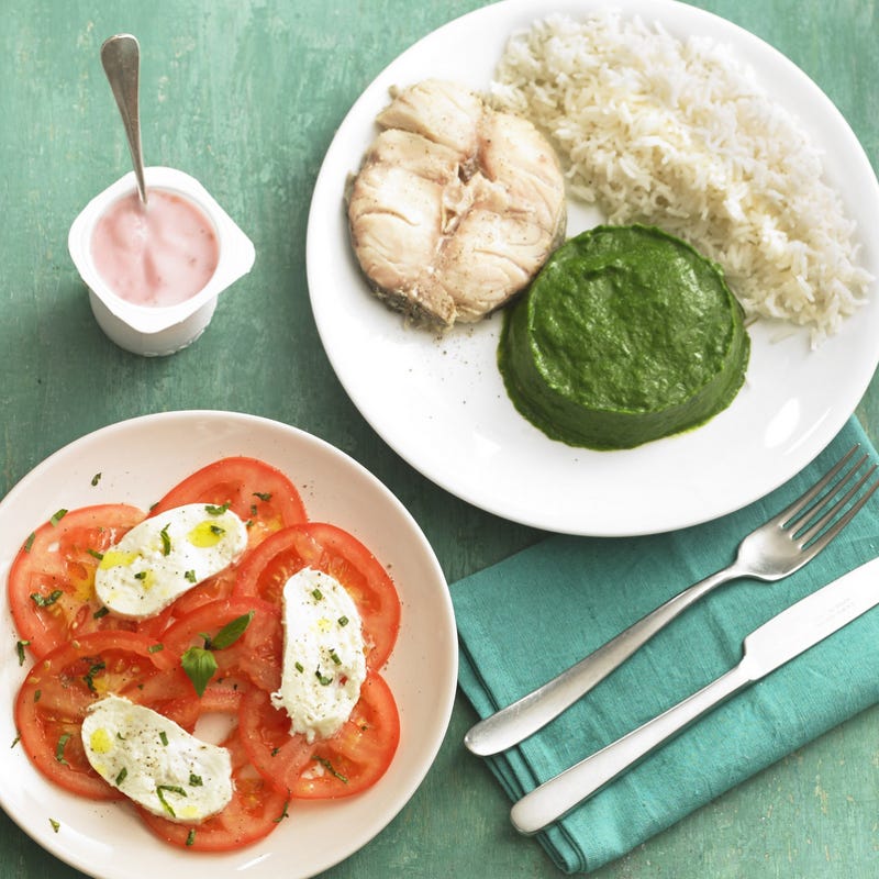 Photo de/du Colin au court-bouillon et purée d'épinards par WW