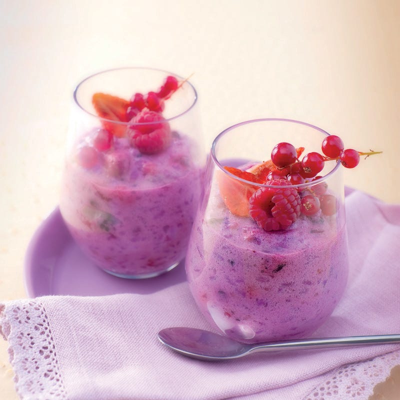 Photo de/du Mousse de riz aux fruits rouges par WW