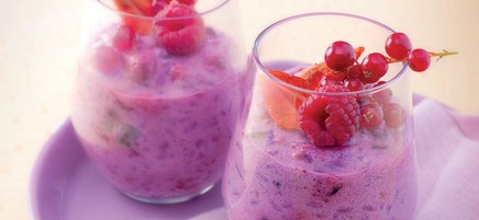 Mousse de riz aux fruits rouges
