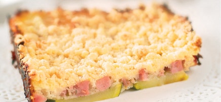 Crumble courgettes et jambon