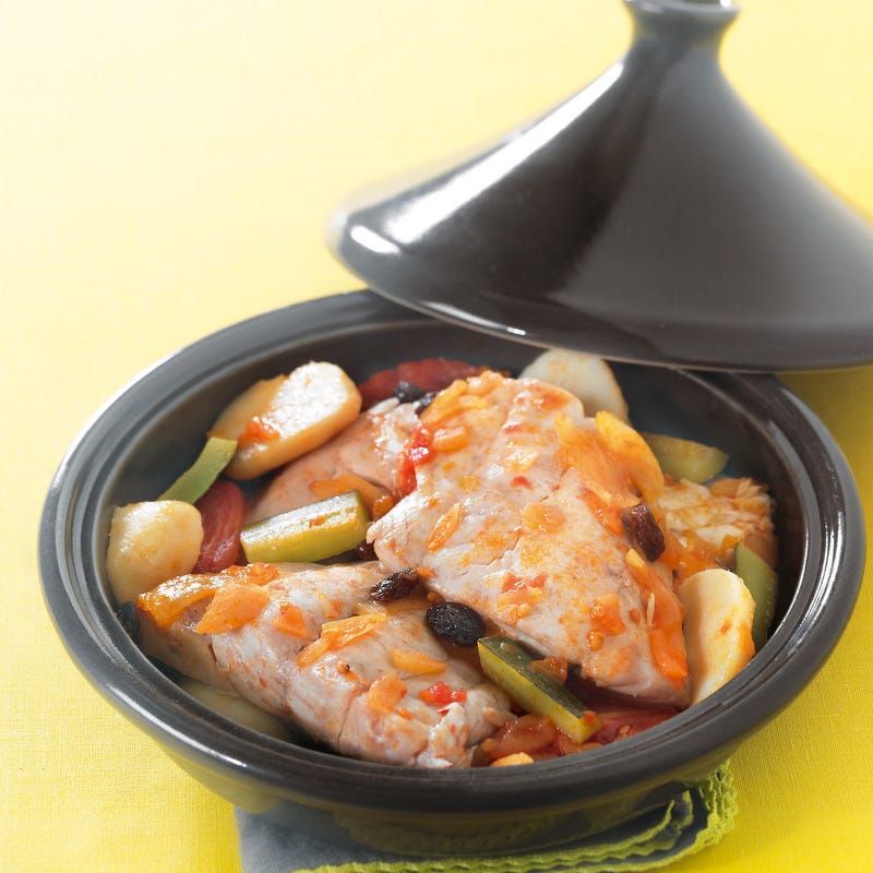 Photo de/du Tajine de bar aux légumes et épices par WW