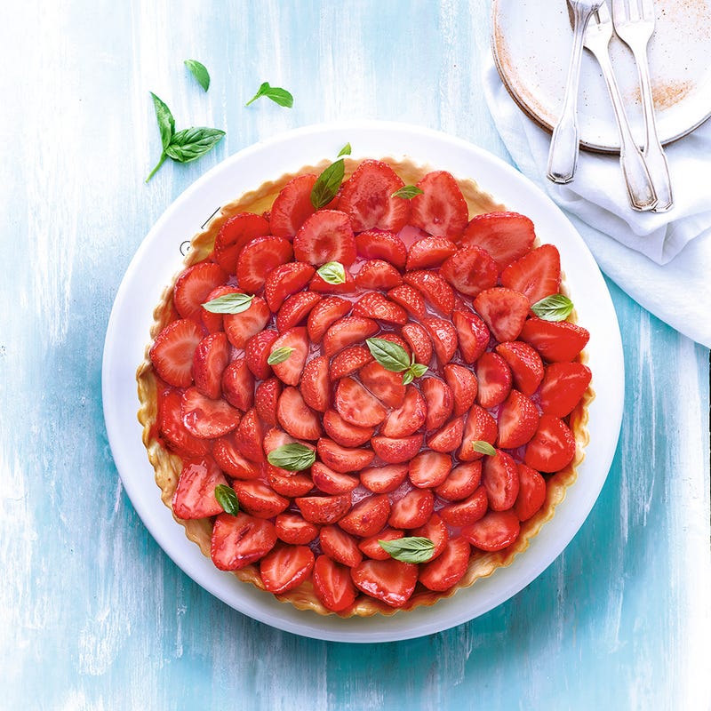 Tarte aux fraise et au basilic