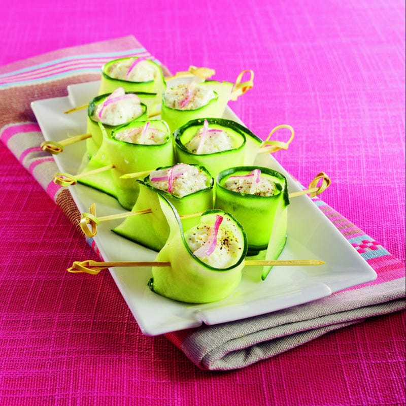 Photo de/du Billes de fromage en ruban de concombre par WW
